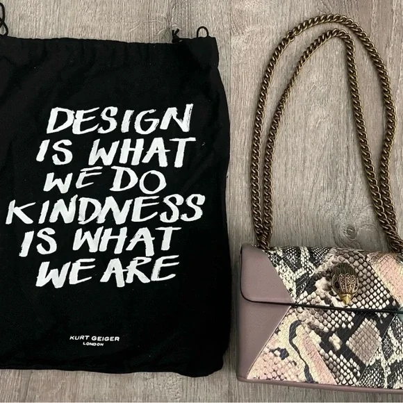 Kurt Geiger Mini Kensington X Multicolor Snake Print Shoulder Bag - Picture 3 of 11